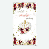 Aperturee Aperturee Pumpkin On The Way Floral Baby Shower Rectangle Backdrop